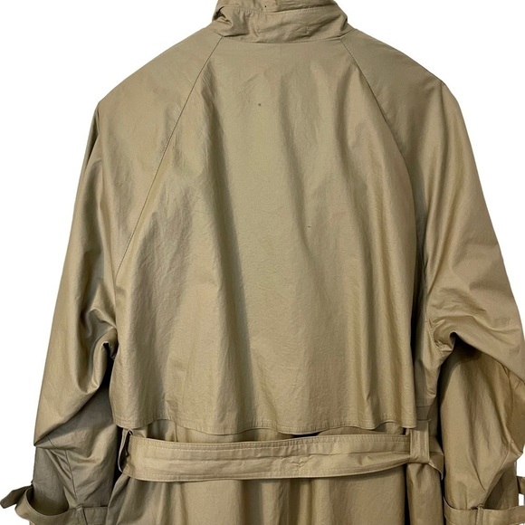 Austin Reed Vintage Mens Khaki Long Trench Coat with Removable Wool Liner 40R - Picture 5 of 12